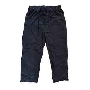 Blauer Waterproof Police Duty Overpants Black Mens L Snap Zip Legs USA Gore-Tex